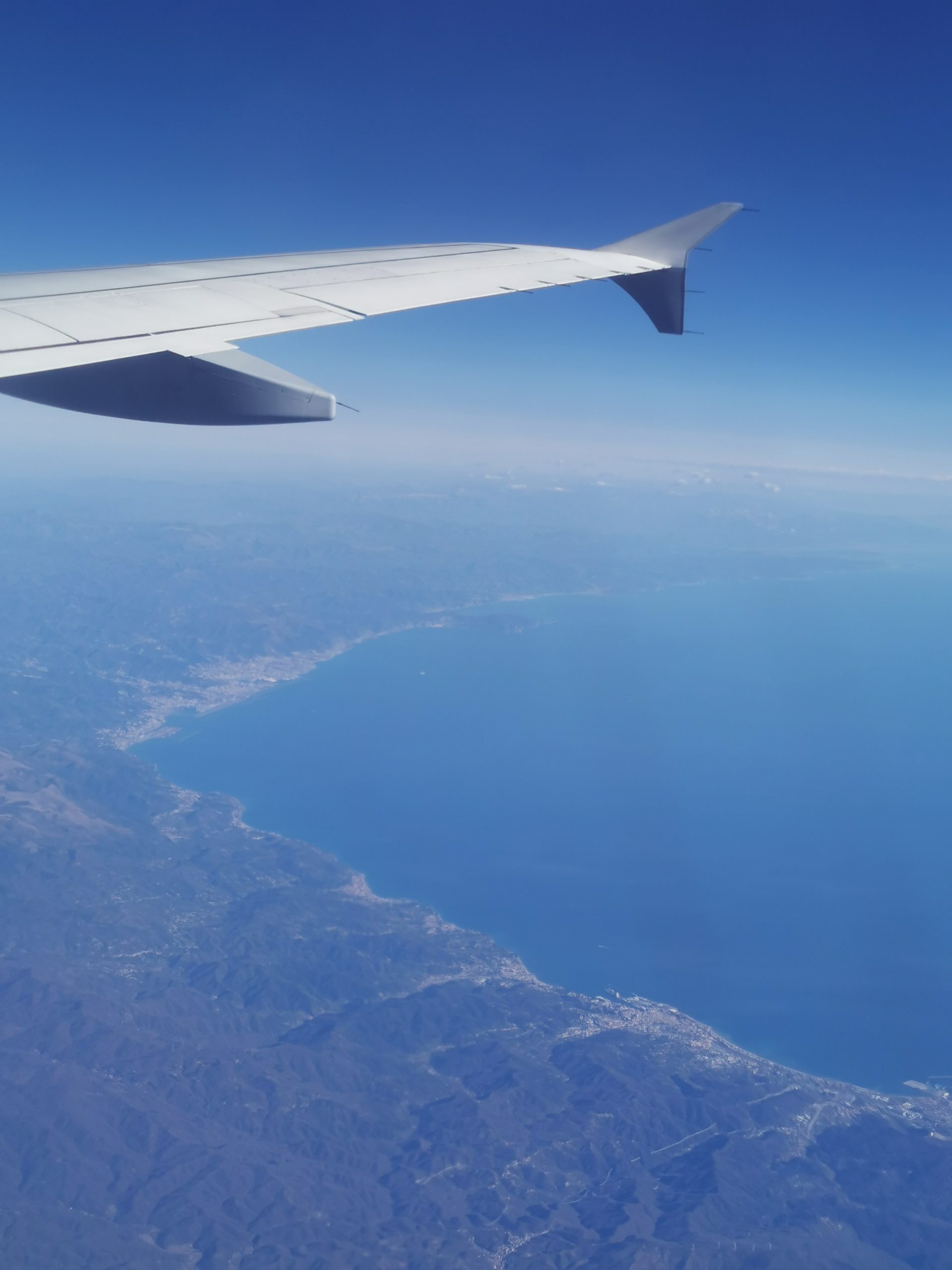 Blick aus dem Flugzeug auf Mallorca.