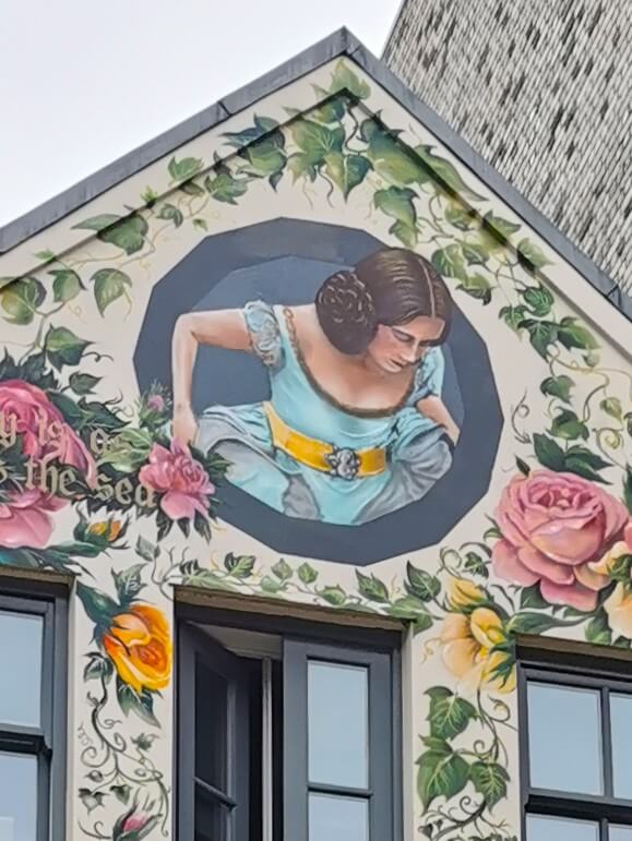 Detail: Julia aus dem Romeo-und-Julia-Mural in Shoreditch