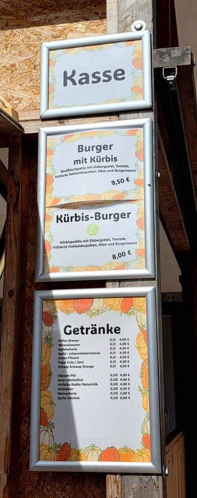 Kürbisburger auf der Kuerbisausstellung Ludwigsburg 2026